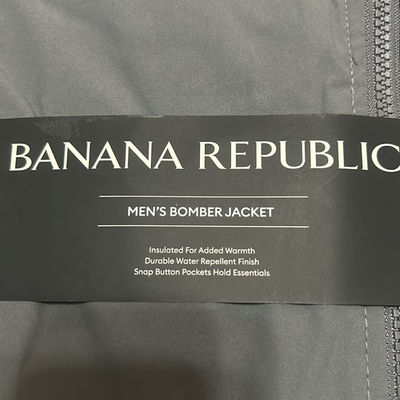 Banana Republic Men’s Insulated Bomber Jacket Gray, size S, L NWT - Picture 4 of 6